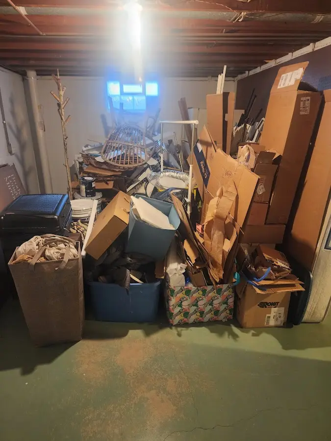 Roll-off dumpster container at job site for 4 Yard Dumpster Rental in Lake Cherokee